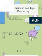 Perulangan dan Tipe Data Array dalam Bahasa C