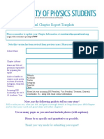 Sps Chapter Report Template