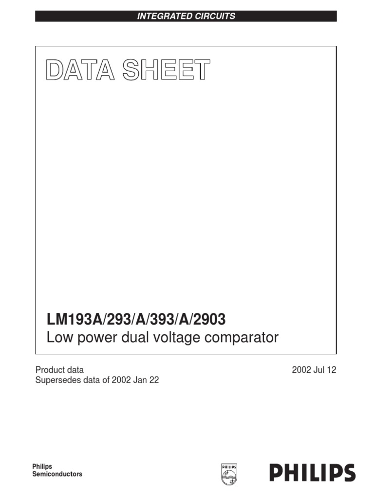 LM2903 PhilipsSemiconductors | PDF | Electronic Engineering ...