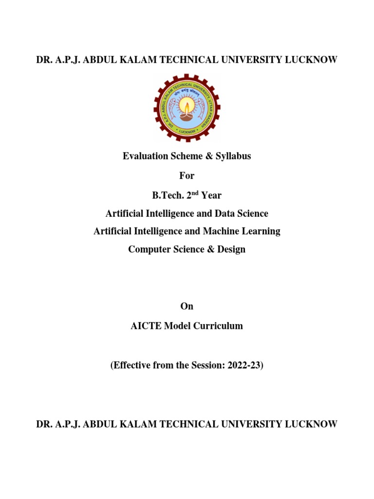 B tech 2nd year aiml aids computer sc and design 2022 23 revised