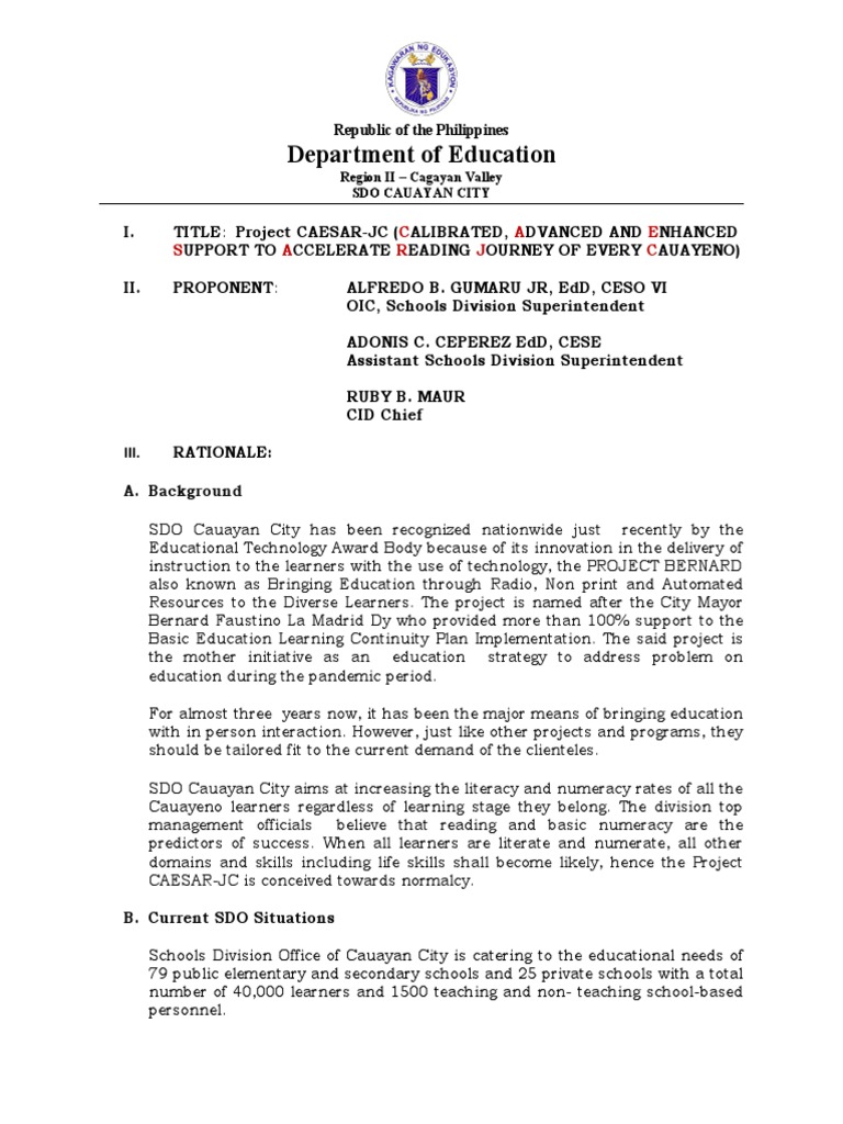 Project Caesar - Jul 13 Gem | PDF | Literacy | Learning