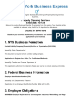 NYS Business Formation: Property Cleaning Services Checklist - Nov 23
