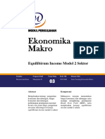 Ekonomika Makro - Modul 3 - Equilibrium Income Model 2 Sektor