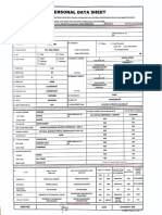 Personal Data Sheet