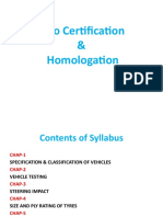 Basics of AUTO CERTIFICATION & HOMOLOGATION