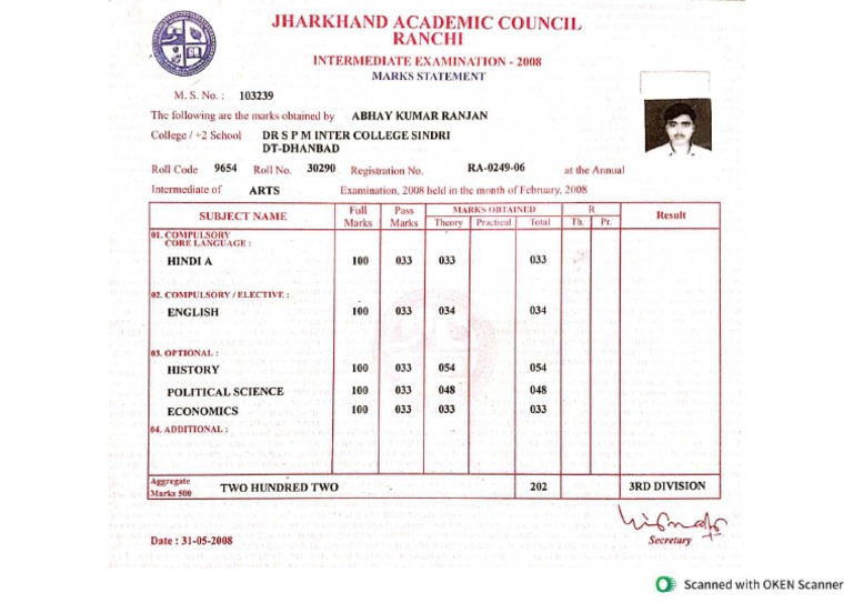 Mark Sheet | PDF
