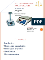 Non-Automatic Weighing Instrument