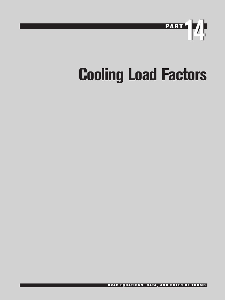 Part 14. Cooling Load Factors PDF