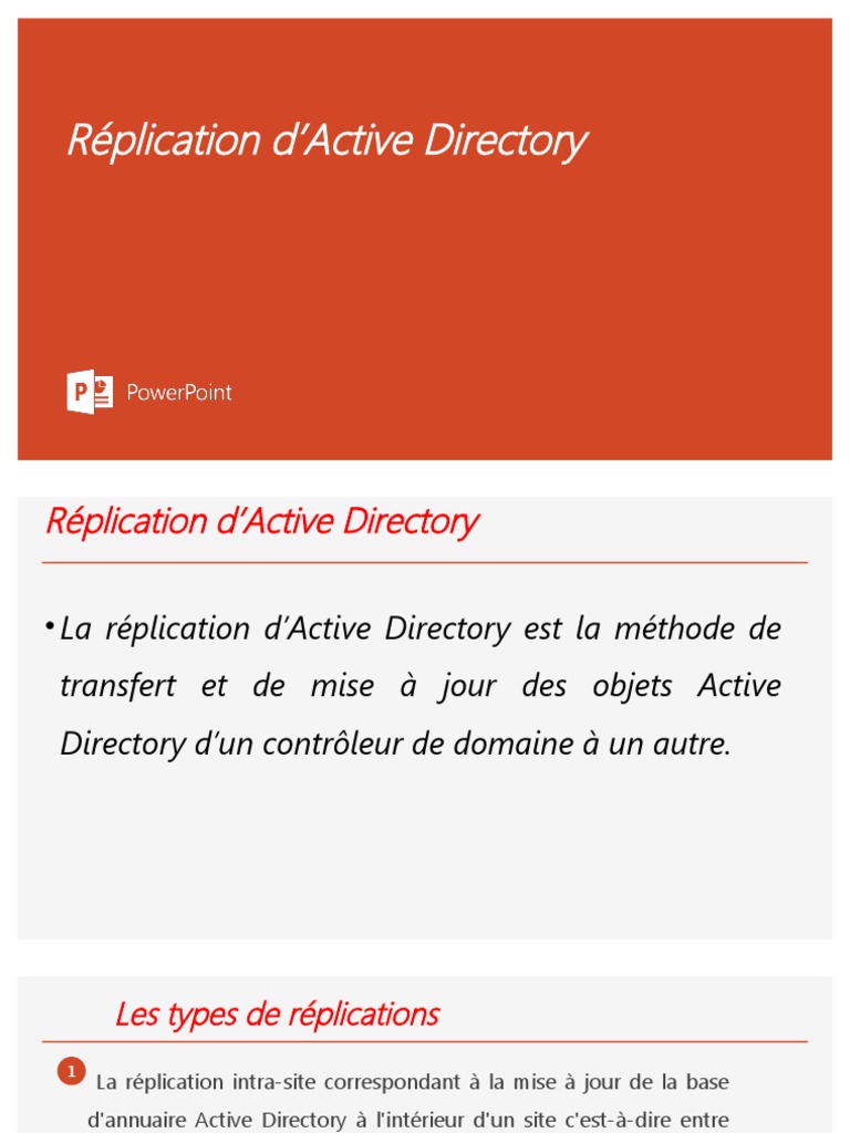 Réplication Active Directory expliquée | PDF