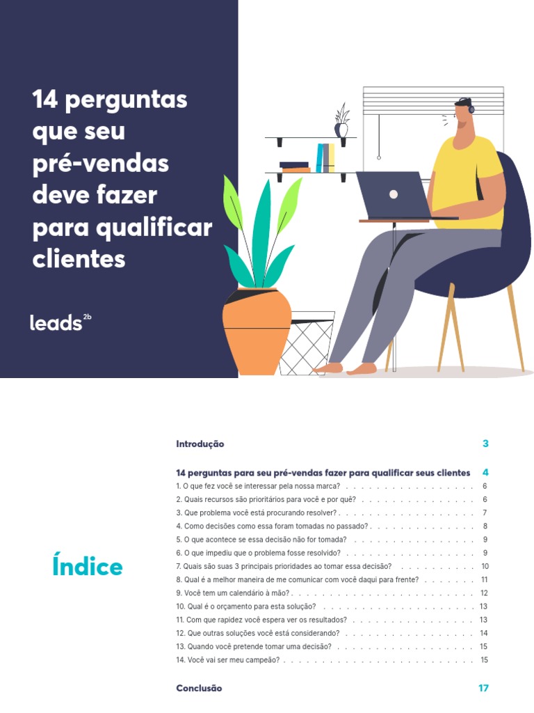Ebook 14 Perguntas para Seu Pre Vendas 1 PDF