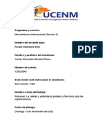 Resumen La Calidad y Estándares Globales y Servicios para Las Organizaciones