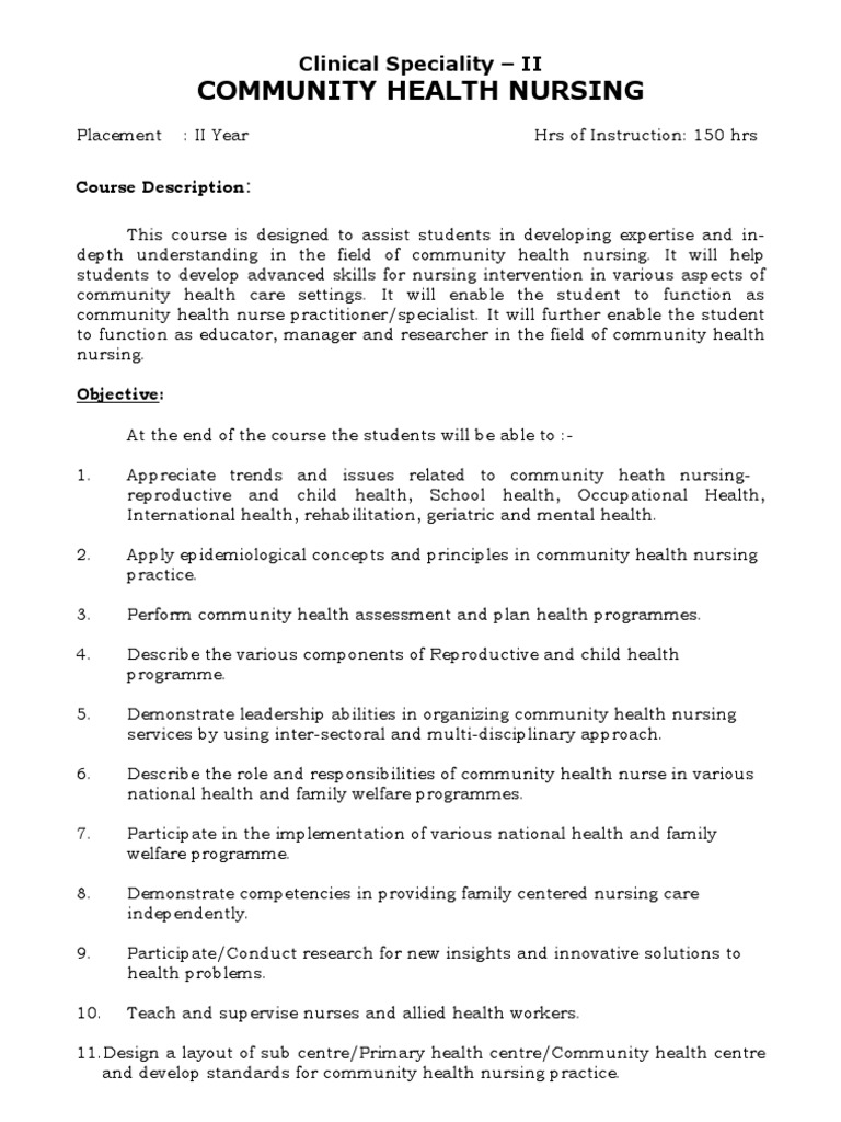 Community Health Nursing Ii | Pdf | Psychiatric Rehabilitation | Nursing