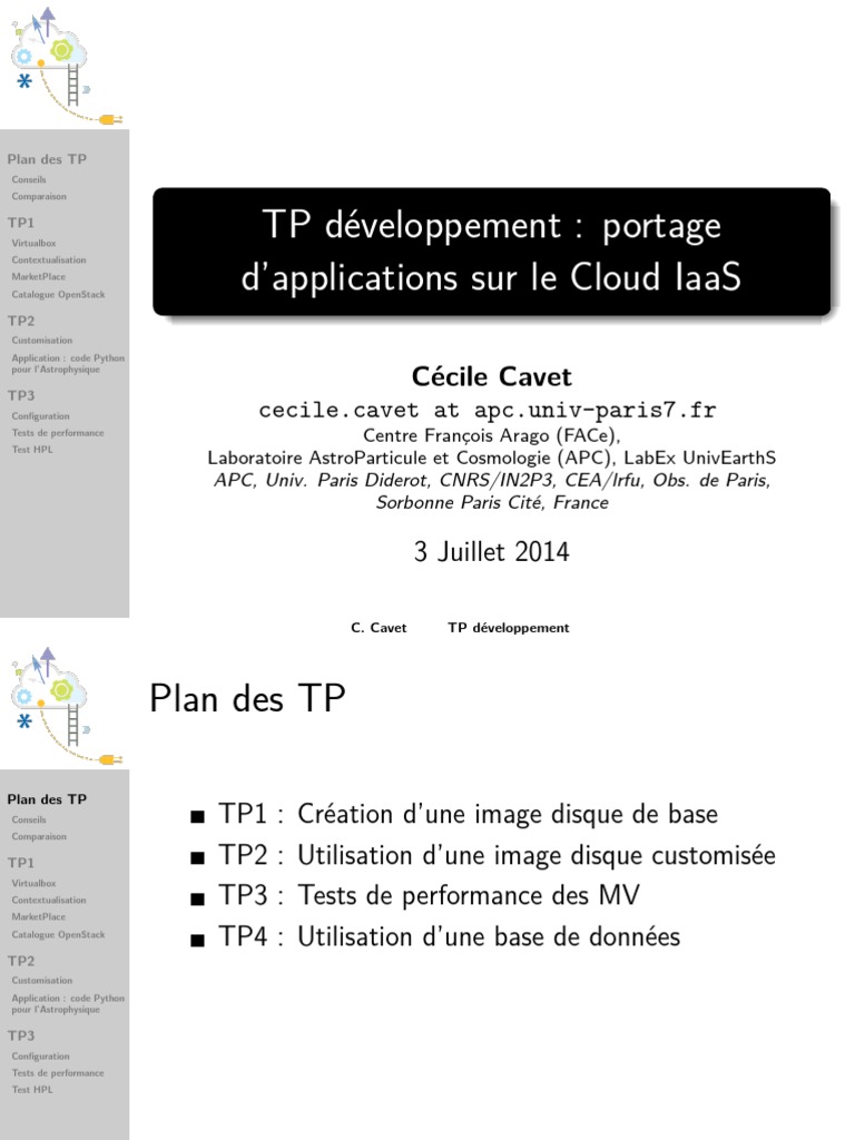 Plan de TP Cloud et Virtualisation | PDF | OpenStack | Informatique
