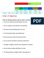 Adjective order - 16 bản - 2 mặt