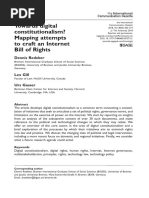 (2018) RedekerGillGasser - Towards Digital Constitutionalism Mapping Attempts To Craft An Internet Bill of Rights