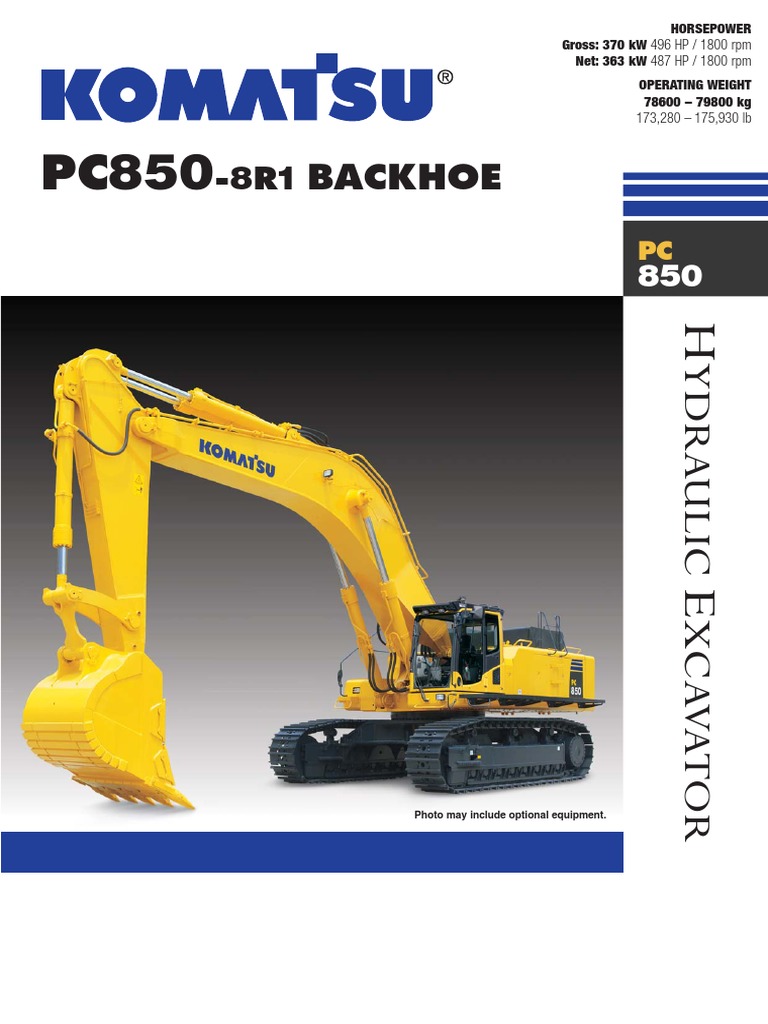Komatsu PC850-8R1 Excavator Specs | PDF