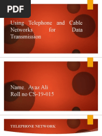 Using Telephone and Cable Networks For Data Transmission