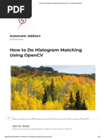 How To Do Histogram Matching Using OpenCV - Automatic Addison