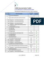 List of Documents ISO 13485 Documentation Toolkit
