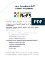 El Sistema de Archivos ReFS