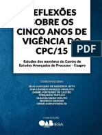 Reflexões Sobre Os Cinco Anos de Vigência Do Código de Processo Civil de 2015 - Elias Medeiros Neto e Outros - 2021