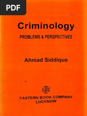 es de La Tour  -光と闇の世界- Criminology Problems & Perspectives by Ahmad Siddique | PDF