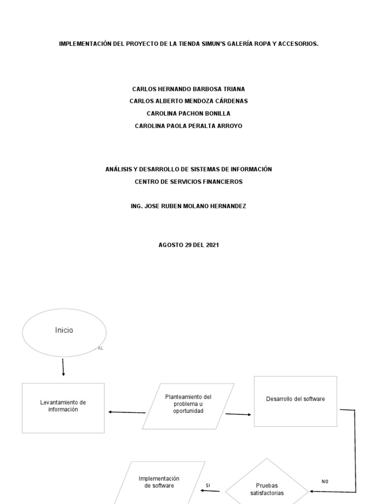 Proyecto Tienda Simun's: Desarrollo e Implementación | PDF | Calidad ...