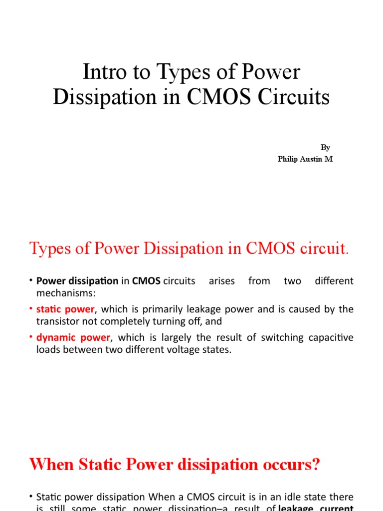 Philip-Power Dissipation in CMOS Circuit | PDF | Cmos | Field Effect ...