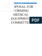 Proposal For Conforming Medical Equipment Committee