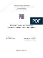 INFORME - Interrupt Ores de Potencia, Reconectadores y Secc Ion Adores