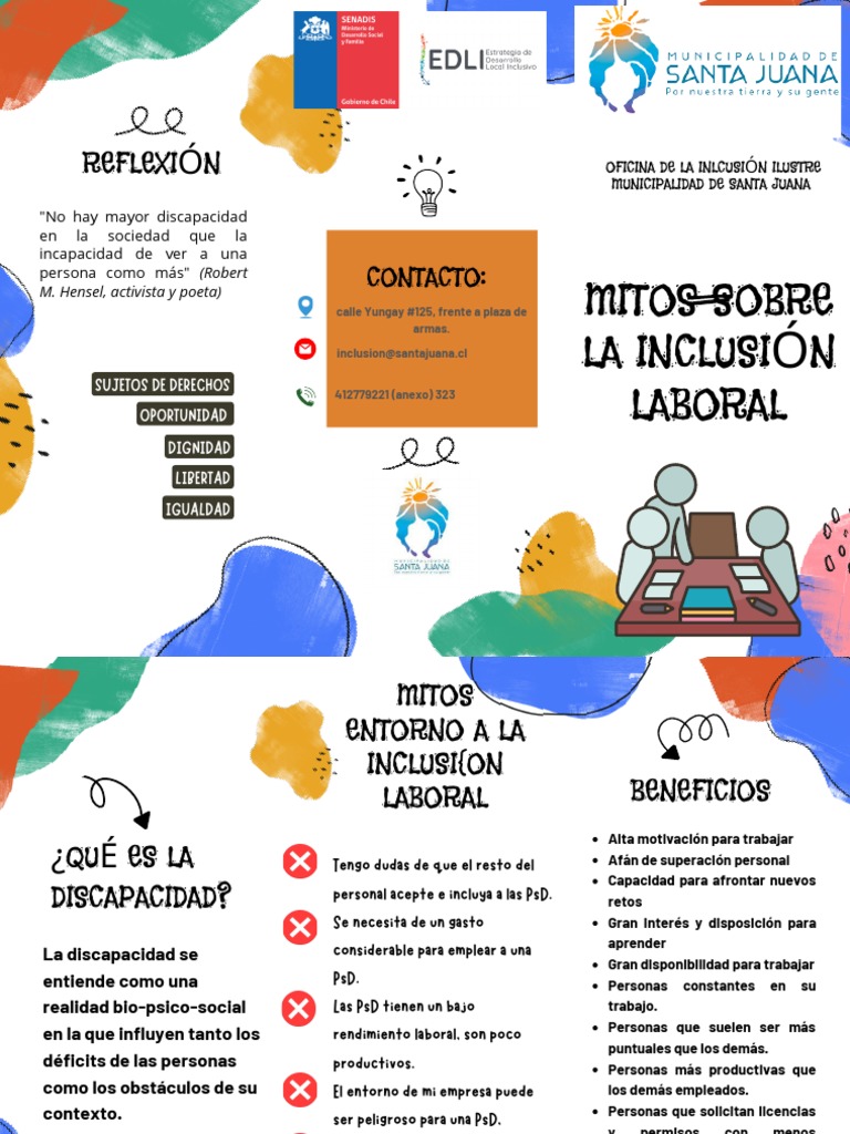 Mitos y Realidad Sobre Inclusiòn Laboral | PDF | Invalidez