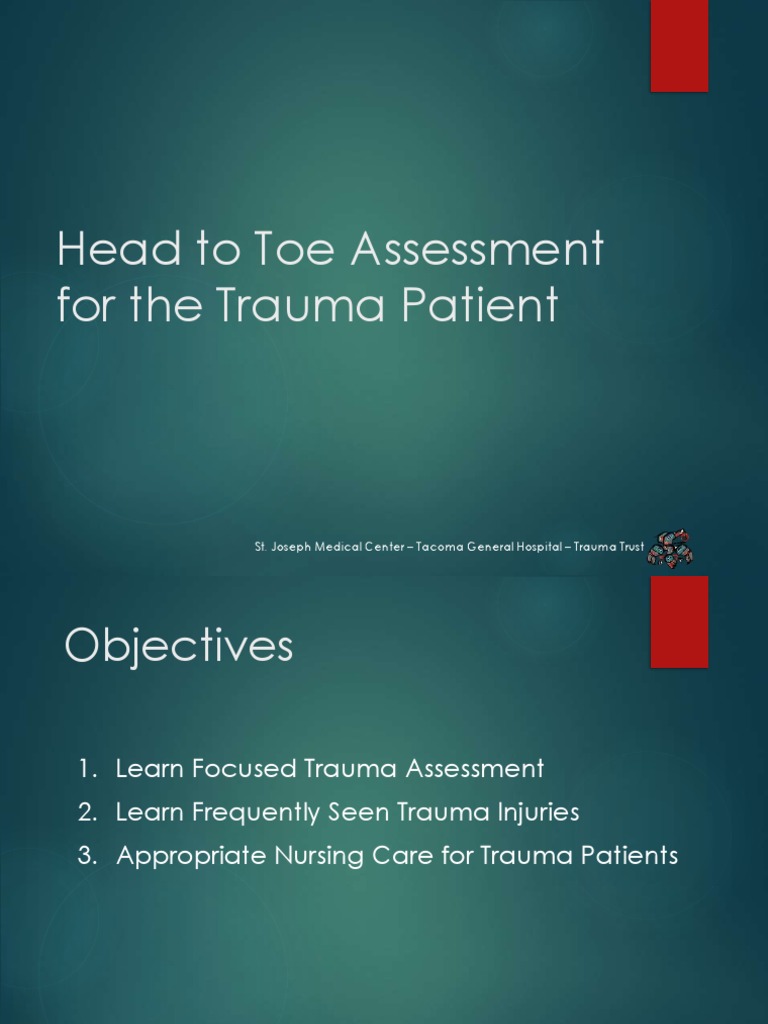 Head To Toe Assessment PDF Major Trauma Thorax