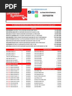 Listado Precios Mayo Ultimate Systems