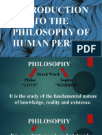 Introduction to Philosophy of the Human Person