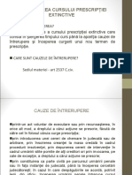 Întreruperea Cursului Prescripției Extinctive Și Decăderea Din Drept