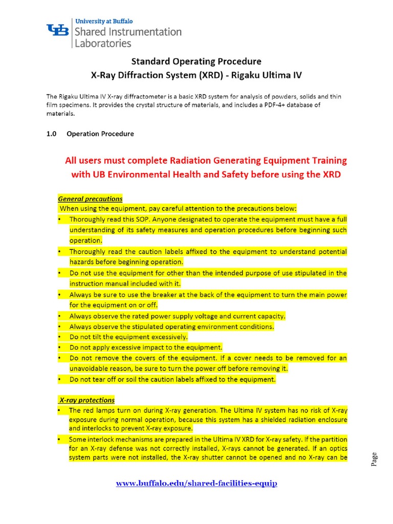 Standard Operating Procedure XRay Diff.. PDF