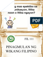 Kasaysayan NG Wikang Pambansa