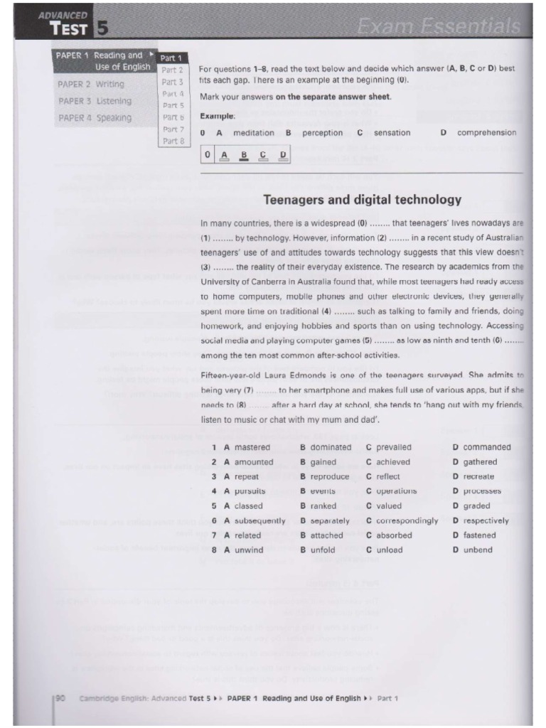 Test 5 - CAE | PDF