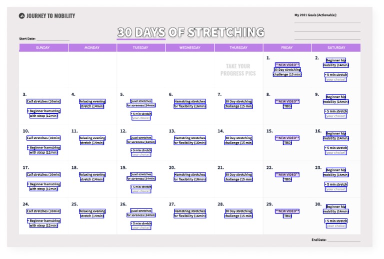 30 Day Stretching Challenge JOM.01 | PDF