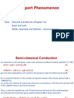 Transport Phenomenon Semi-Classical Description