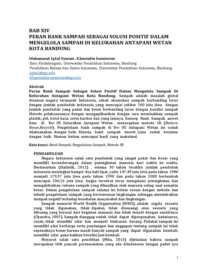Templete Artikel (Bunga Rampai) | PDF