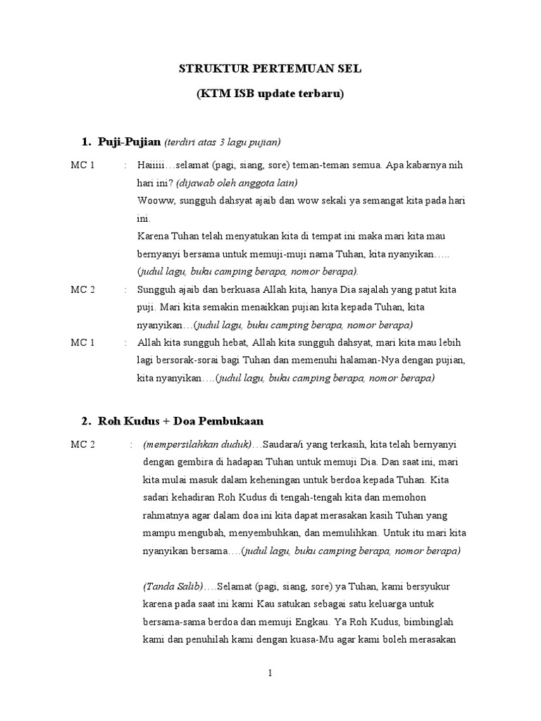 Struktur Pertemuan Sel KTM | PDF | Puisi