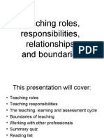 G0002A - PP - Teaching Roles, Responsibilities, Relationships and Boundaries