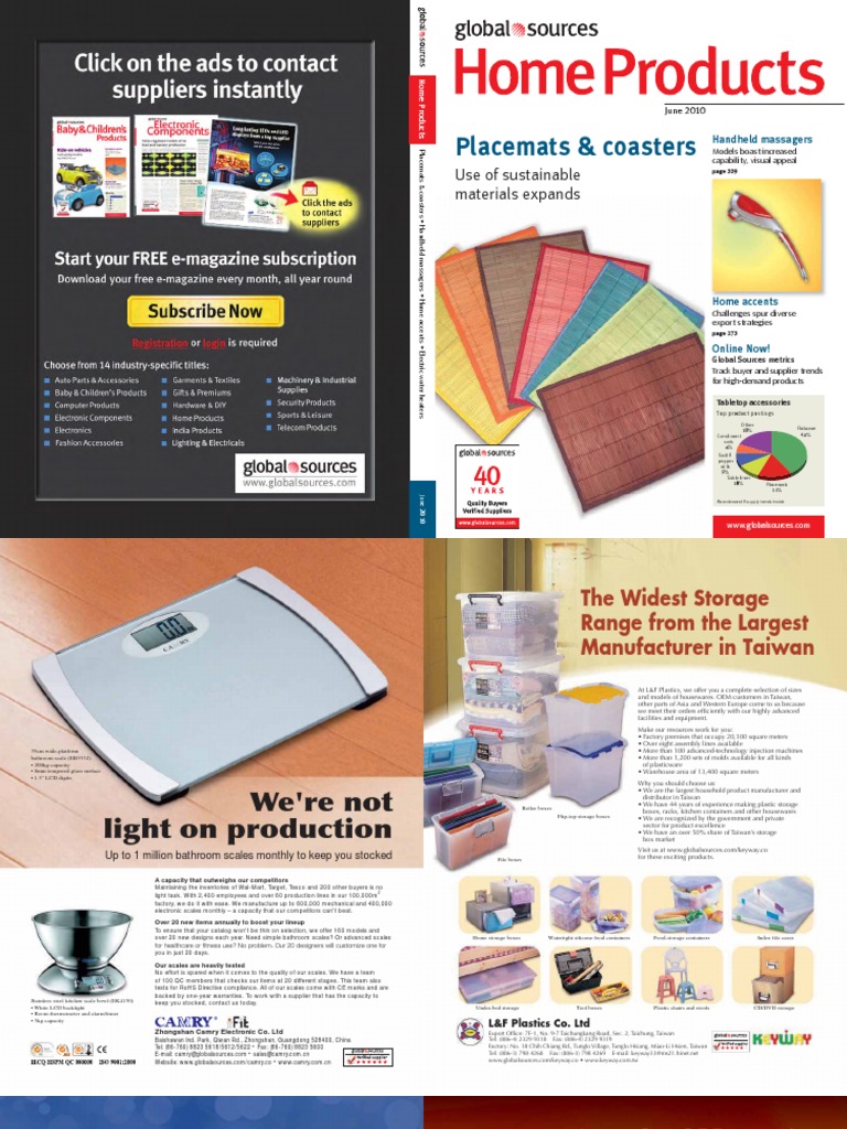 Global Sources - 2010 June - Home Products, PDF, Home Appliance