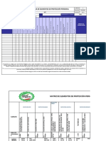 Control de Entrega de Epp y Matriz