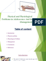 Physical and Physiological Problems in Adolescence and Its-1