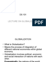 DS 101 Lecture on the Positive and Negative Impacts of Globalization