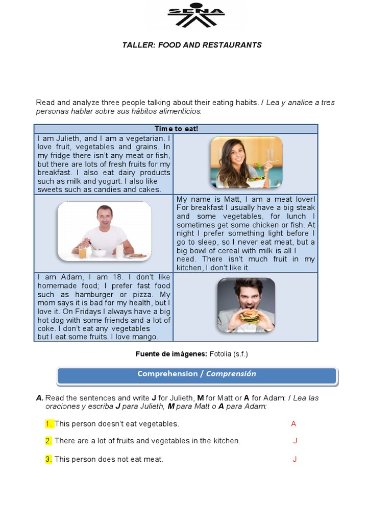 Eating Habits and Food Preferences | PDF | Lunch | Foods
