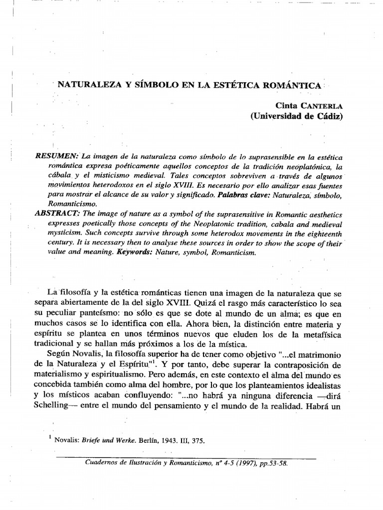  canterla romantismo naturaleza y simbolo en la estetica