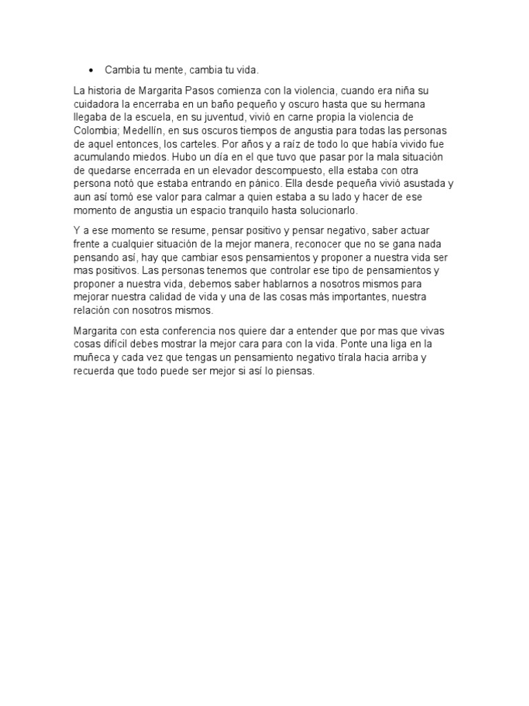 Cambia Tu Mente | PDF | Ciencias sociales | Relaciones personales ...